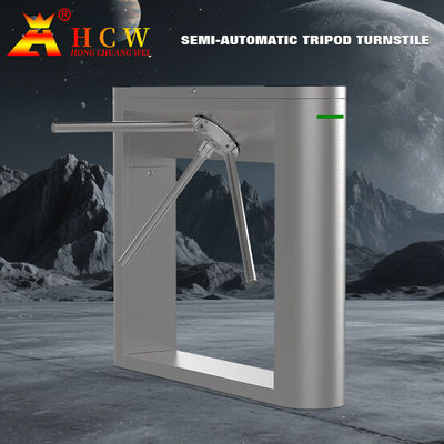 Supermarket Entrance Tripod Turnstile Gate 110V Stainless Steel