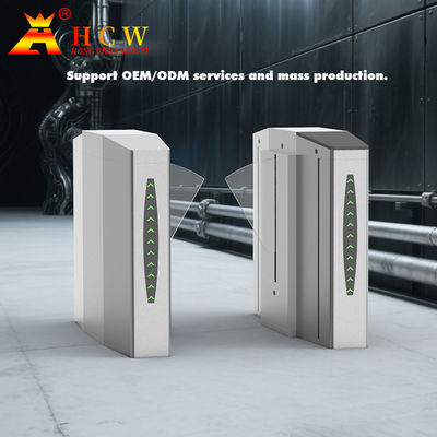 CE 40 Persons / Min Flap Barrier Turnstile Gate With IC / ID Card Reader