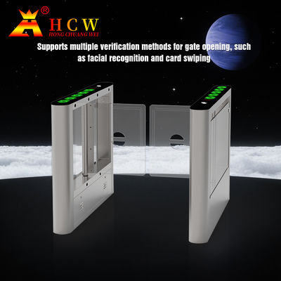 Torniquete basculante HCW para peatones, bidireccional, control de acceso de seguridad de alta calidad, código QR