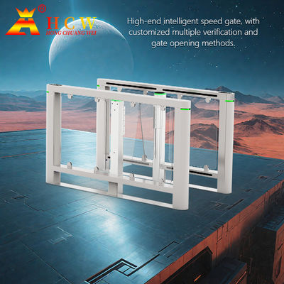 500-600mm Channel Width QR Code Face Recognition Turnstile 30W Swing Barriers