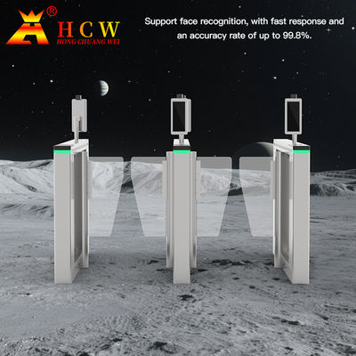 Bidirectional Pass Access Control Face Recognition Turnstile Gate Half Height