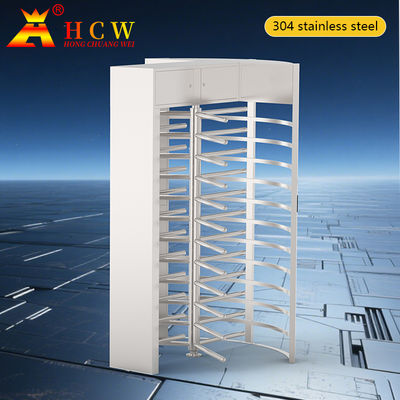 Manual Metal Revolving Gate Turnstile SS304 Full Height Door Gate