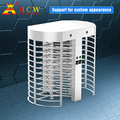 Double Magnetic Full Height Turnstile Gate Biometric Face Recognition RS485