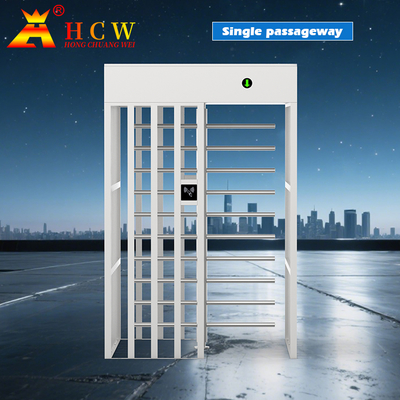 HCW Biométrico de altura completa Puerta giratoria bidireccional 304SS Seguridad con sistema de control de peatones