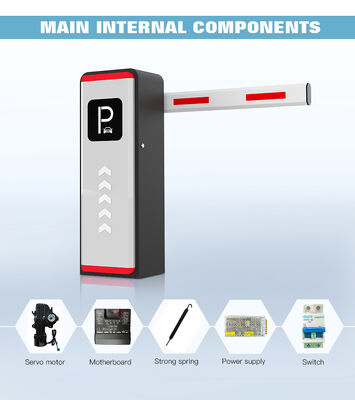 DC Servo Motor 200W Parking Barrier Gate with 1.3~6s Adjustable Lift and Drop Time and Working Noise Under 50db
