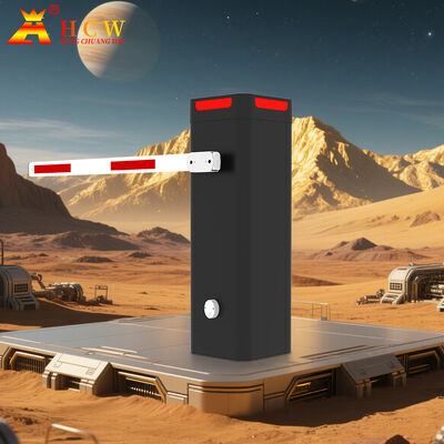 HCW Puerta de barrera de estacionamiento certificada ISO 9001/CE con cerramiento de 340*340*1095 mm y construcción de acero laminado en frío