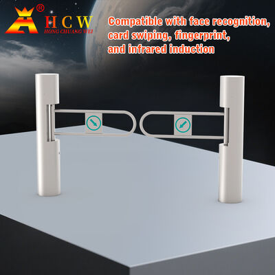 HCW Stainless Steel Barrier Turnstile Gate with Adjustable Channel Width (600-1250mm) and 5 Million Cycle Lifespan for High Traffic Areas