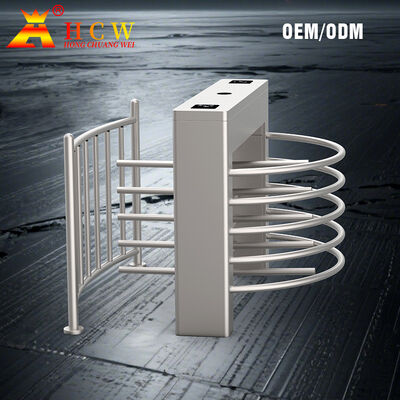 HCW Stainless Steel Full Height Turnstile with Programmable Control Power Off Unlocking and Durable Construction