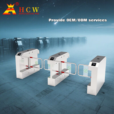 HCW High-capacity Swing Barrier Turnstile with Intelligent Recognition and Triple Anti Pinch Protection for secure access control.